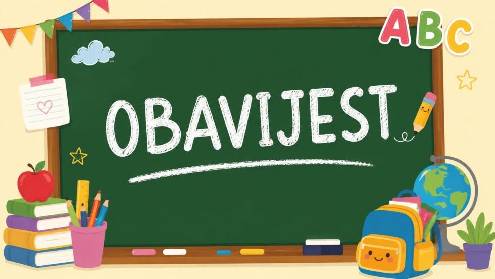 OBAVIJEST O POČETKU NASTAVNE GODINE 2026./2027.